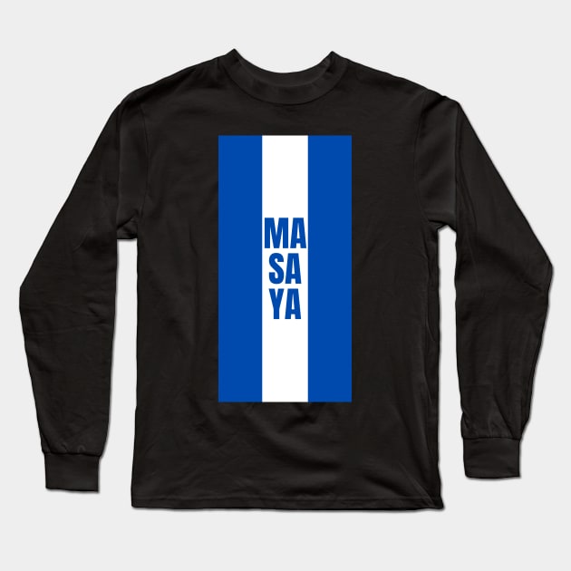 Masaya City in Nicaraguan Flag Colors Vertical Long Sleeve T-Shirt by aybe7elf